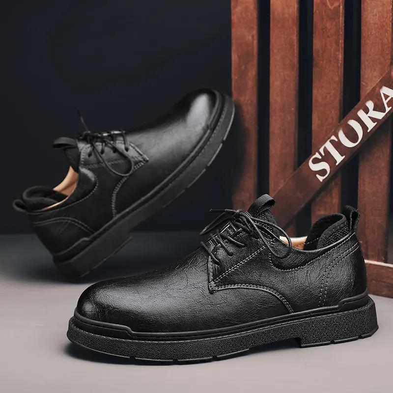 Genuine Leather Men Casual Shoes Lace Up Spring Autumn Man Footwear Black Brown Male Shoes For Men Designer Shoes Formal Oxfords