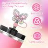 8/9Pcs Pink Tumbler Cup Accessories Silicone Straw Cover Pearl Charm for Cup Decoration Bow Tie Cover
