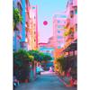 Japanese City Street Canvas Wall Art Anime Scenery Print Aesthetic Japan Town Landscape Poster Tokyo Cityscape Canvas Painting