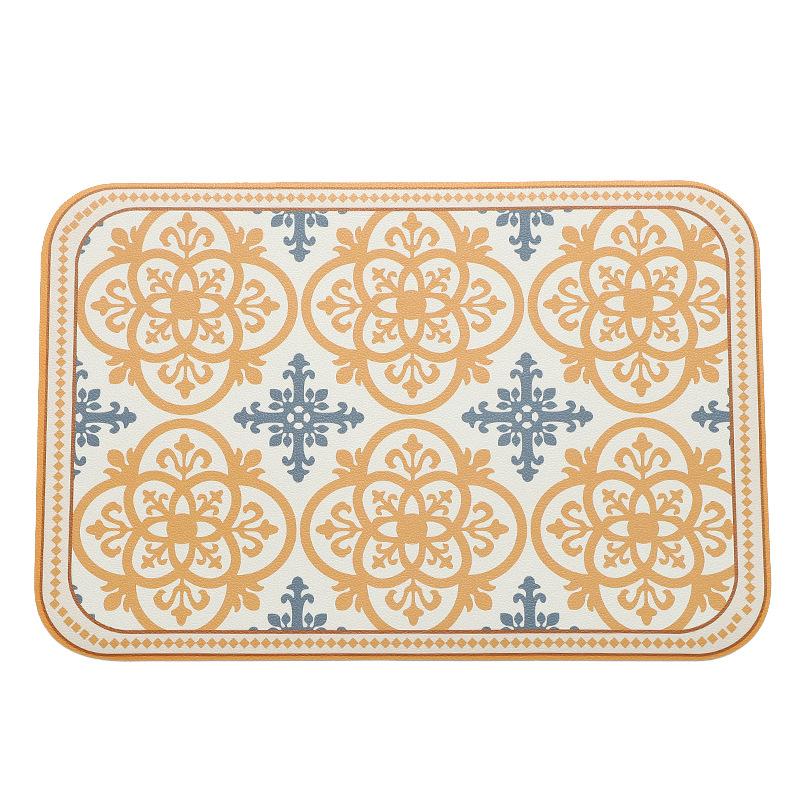 Vintage Leather Table Mat Simple Waterproof Oilproof Heat-Insulated PVC Placemat Plate Bowl Anti-hot Pad Light Luxury Room Decor