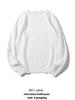 Spring Crew Neck Sweatshirt: Drop Shoulder, Solid Color, Long Sleeve, Logo-Printed Workwear.