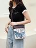 Ethnic Style Women's Crossbody Canvas Bag - Cute Woven Fabric Shoulder Bag for Students & Outings with Mobile Phone Pocket