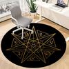1pc Astrology Symbols Office Round Area Rug, Indoor Mat Suitable For Office, Under Office Chairs Bedroom Living Room Home Decor, Room Deco