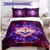 Fiorentina FC Bedrucktes 3-teiliges Bettwäsche-Set Atmungsaktiver Bettbezug mit Kissenbezügen Dekorative Bettwäsche für Schlafzimmer Zuhause