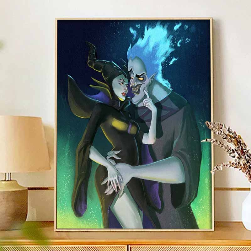 Disney Diamond Painting Kit Maleficent Hades 5D Diamond Art Home Decor Creative Handmade Gift