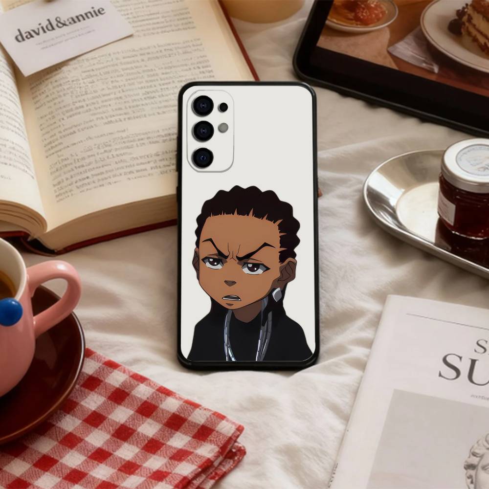 Cartoon Boys The B-Boondocks-es   Phone Case For Samsung S 25,24,23,22,30,21,10,9,Ultra,Plus,Lite,FE,4,5 G Soft Black Case