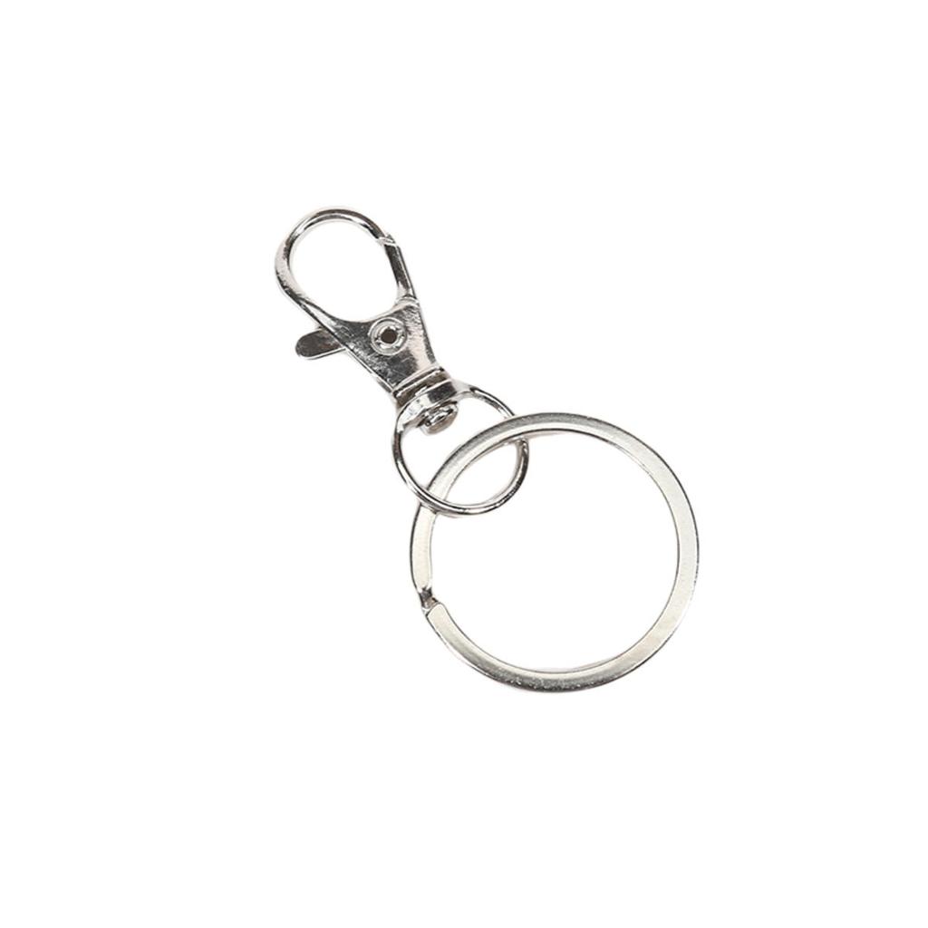 25Pcs Swivel Clasps Set Lanyard Snap Hooks with Key Chain Rings Keychain Clip Hooks for DIY Jewelry Necklace Bracelet Making Handcrafts Supplies