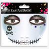 Glitter Face Art Stickers, Self-Adhesive Face Decor Decals for Halloween, Carnival, Festival and Party Makeup