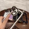 For iPhone 16 Pro Max Luxury Plating Color Soft Frame Transparent Phone Case For iPhone 12 13 14 15 Plus Lens Protective Cover