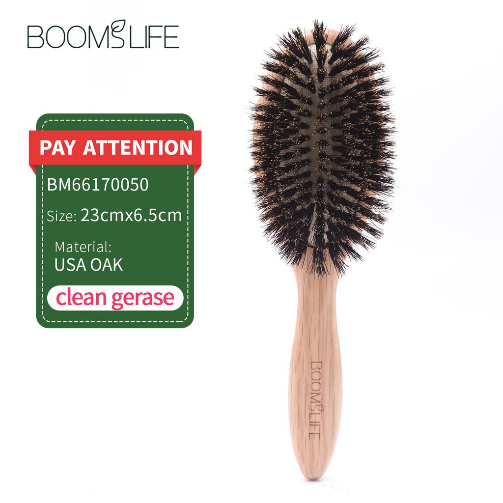Boar Bristle Hair Brush Women Combs for Hair Wood HairBrush Detangle Straightener Brush Hair Comb Barber Accessories