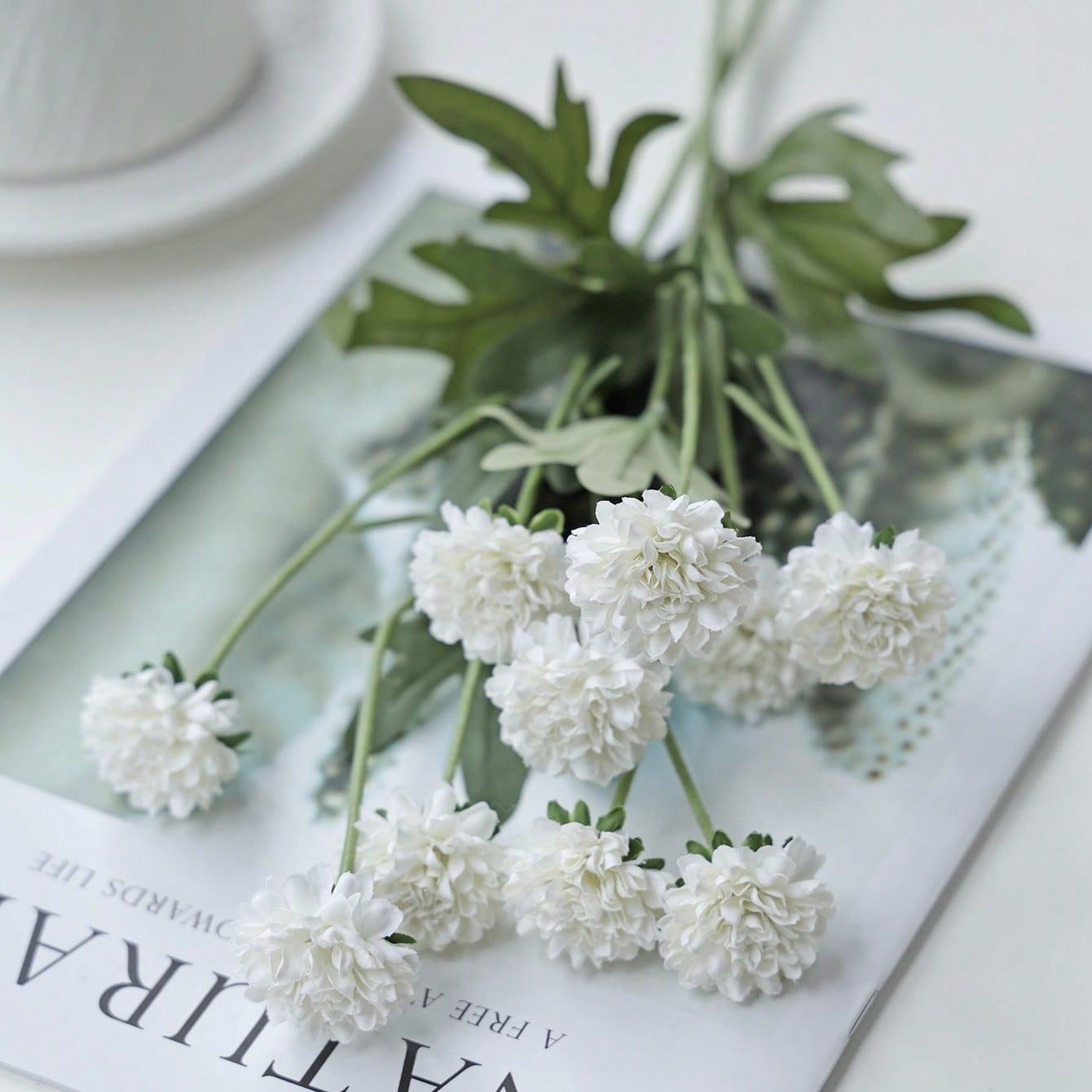 

Artificial Flowers Silk Ball Chrysanthemum Home Room Wedding Wreath Bridal Bouquet Decora Valentine Garden DIY Gift Prop Hotsale 1 pc