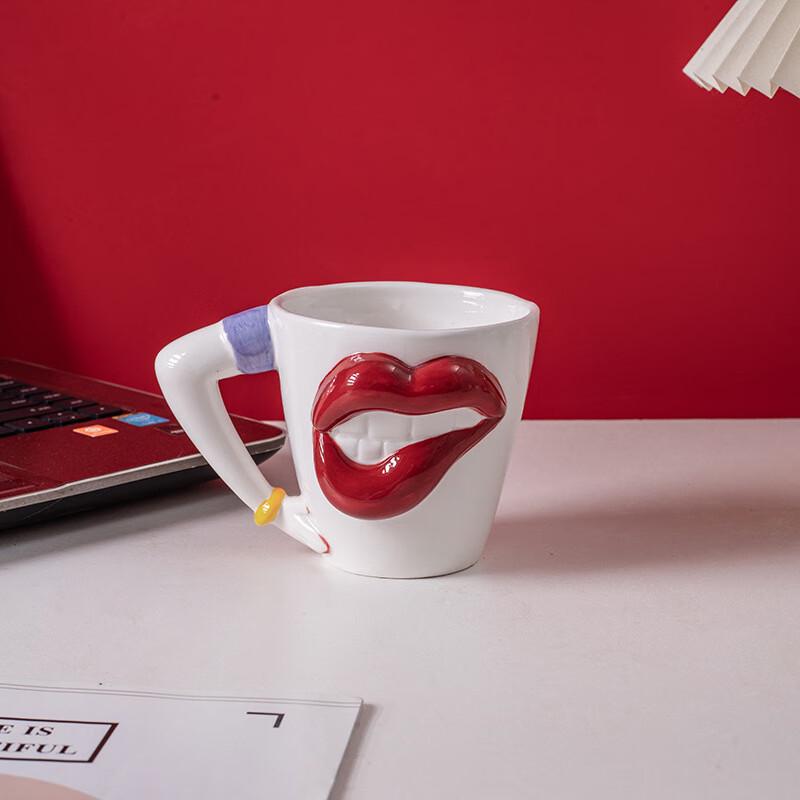 Creative Red Lip Ceramic Mug