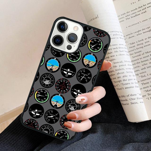Aviation Airplane Instrument Phone Case Cover For iPhone 17 Air 16 15 14 plus 11 12 13 pro max coque Shell Fundas