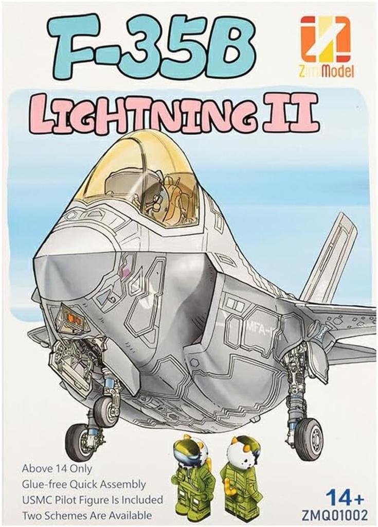 Zimi Model Lightning II with Figure Plastic Model ZMQ01002 Non-Scale F-35B (Airplane)