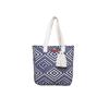 Blue Diamond Textured Cotton Tote Bag