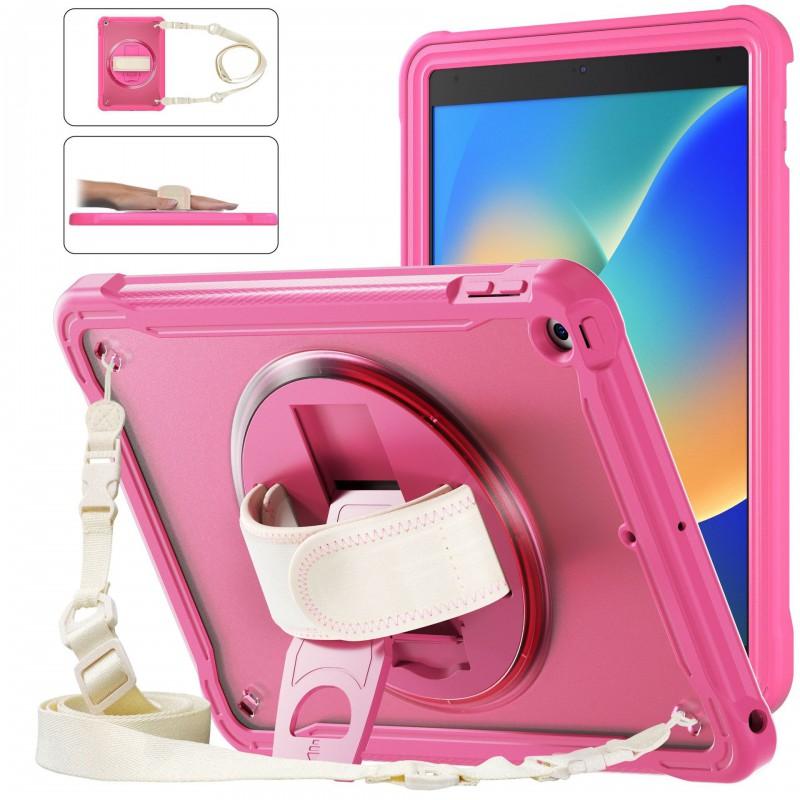 Rotating Strap Case IPad 10.2 9.7 With Stand Full TPU Cover Shockproof Sleep Wake Crossbody Shoulder Compatible