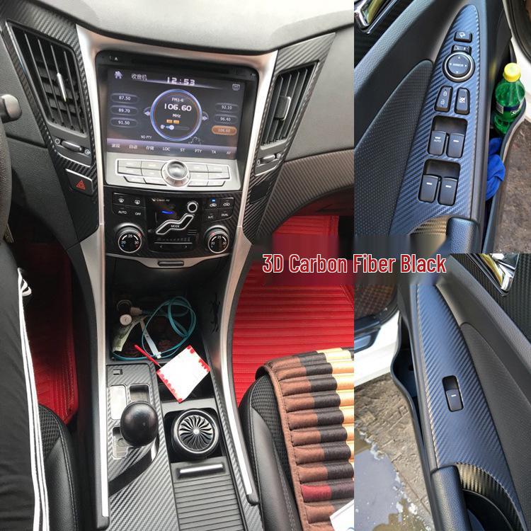 Carbon Fiber Interior Sticker for Hyundai Sonata 8 Console & Gear Shift