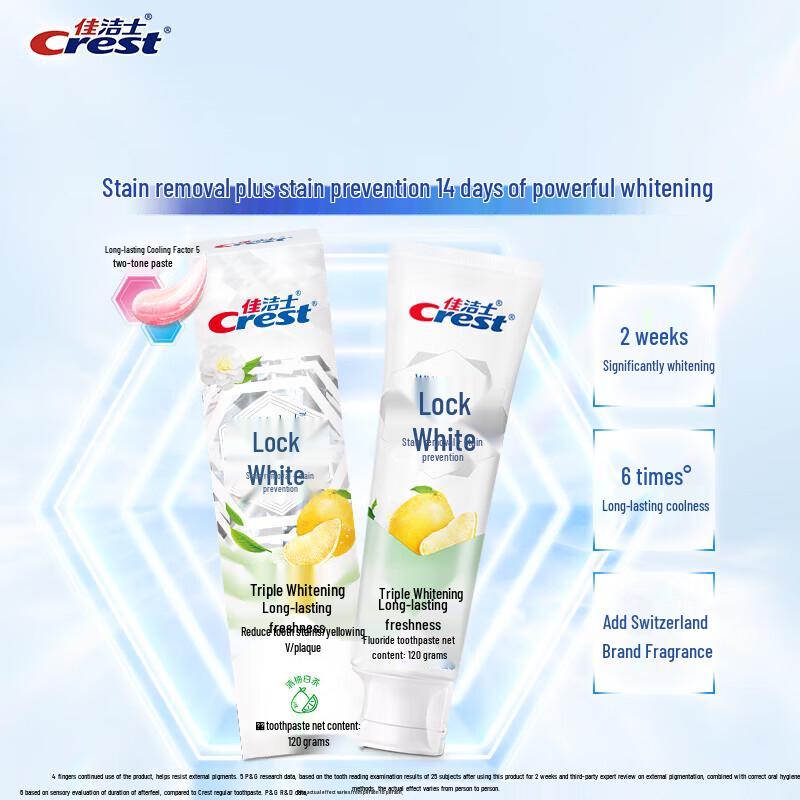 Crest Lock-White Whitening & Fresh Breath Toothpaste