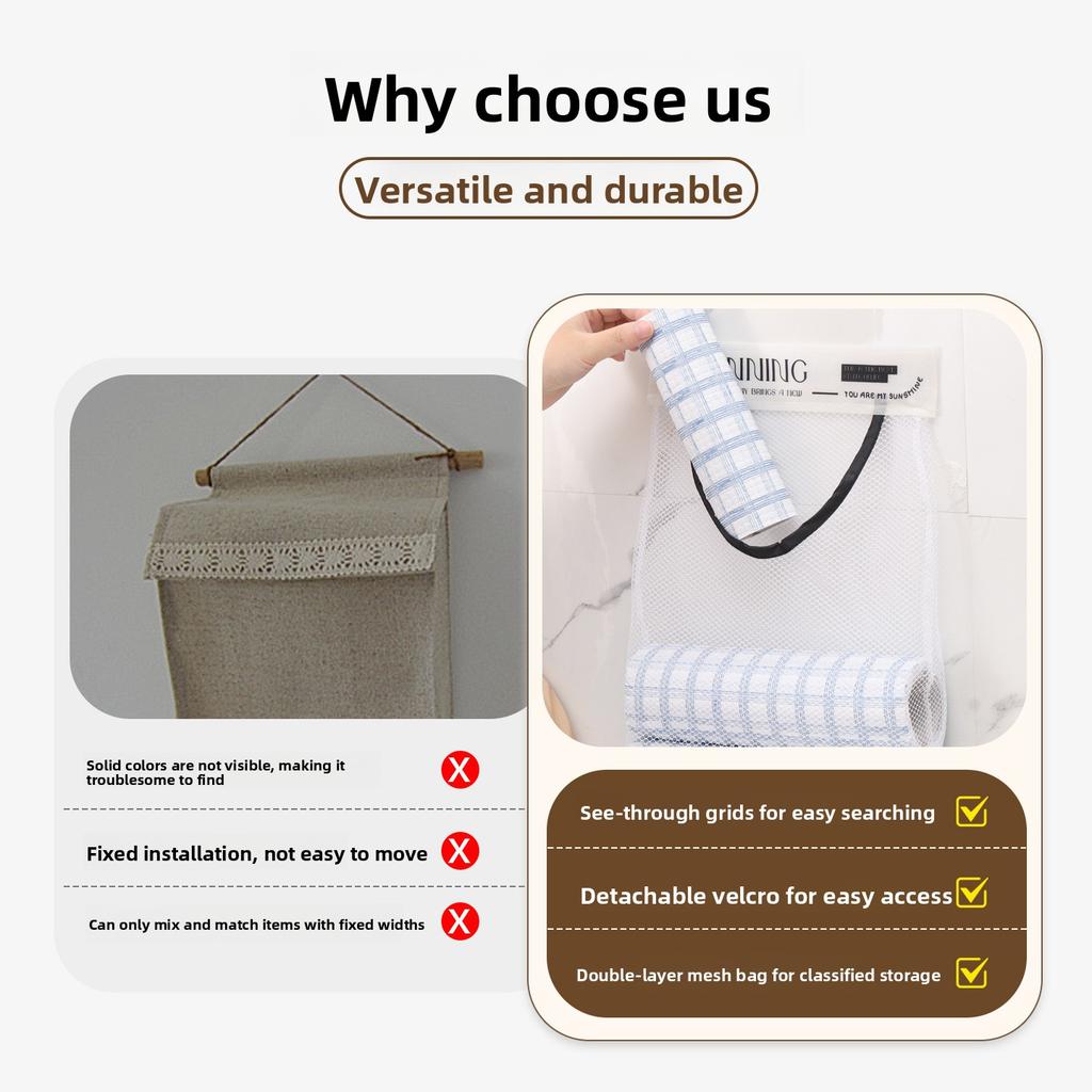 Kitchen Wall-mounted Large-capacity Garbage Storage Bag