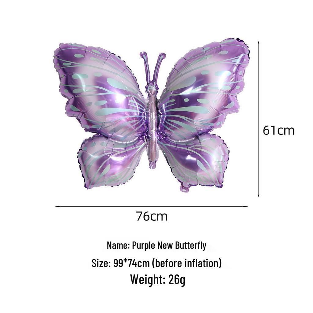 Mittelgroße matte Aluminiumfolienballons: Schmetterling, Gänseblümchen, Dinosaurier, Herzbär, Regenbogen Partydekorationen
