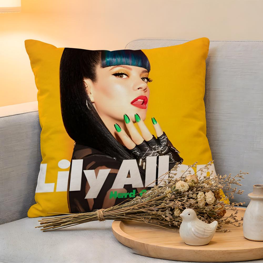 Cushion Cover  Linen  SkinFriendly Soft Decorative Case for Sofa Home Decor Singer LLily Allen Pillow Cover