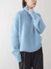 European-Style High-Neck Sweater: Women's Loose Knit Coffee Pullover, Versatile Autumn/Winter Base Layer