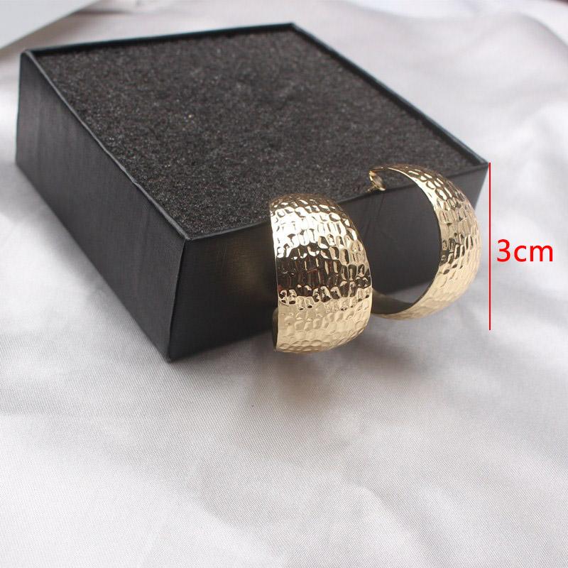 Gold Metal Dangle Earrings Punk Personality C-shaped Women Drop Earrings Hollow Geometric Statement Fashion Ear Jewelry
