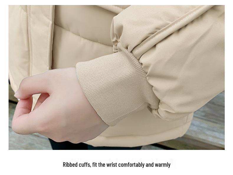 Koreansk Mote Dame Løs Dun Bomullskåpe 2025: Stilig, Varm Yttertøy