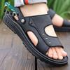 Sandals men's 2025 new outer wear driving dual-purpose men's sandals latex pad soft-soled sandals