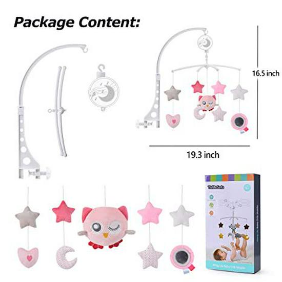 Calming Wind Chime Baby Crib Mobile - Music Rattle Pendant for Bedside or Hanging Decor