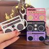 Nostalgic Mini Radio Recorder Keychain Nostalgic Vintage Mini Retro Radio Key Ring That Can Record Classical Funny Bag Ornaments
