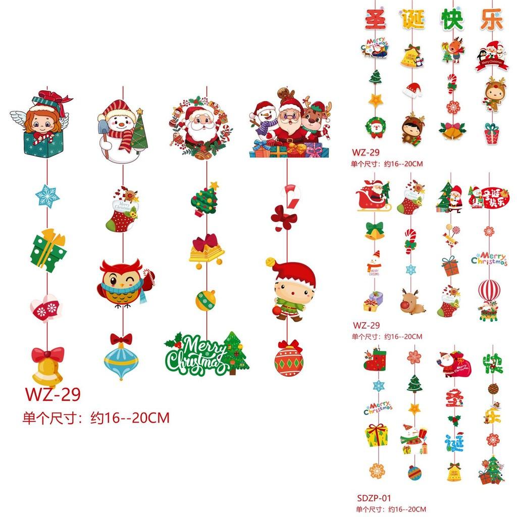 Cartoon Style Paper Christmas Hanging Decor For Cheerful Holiday Displays