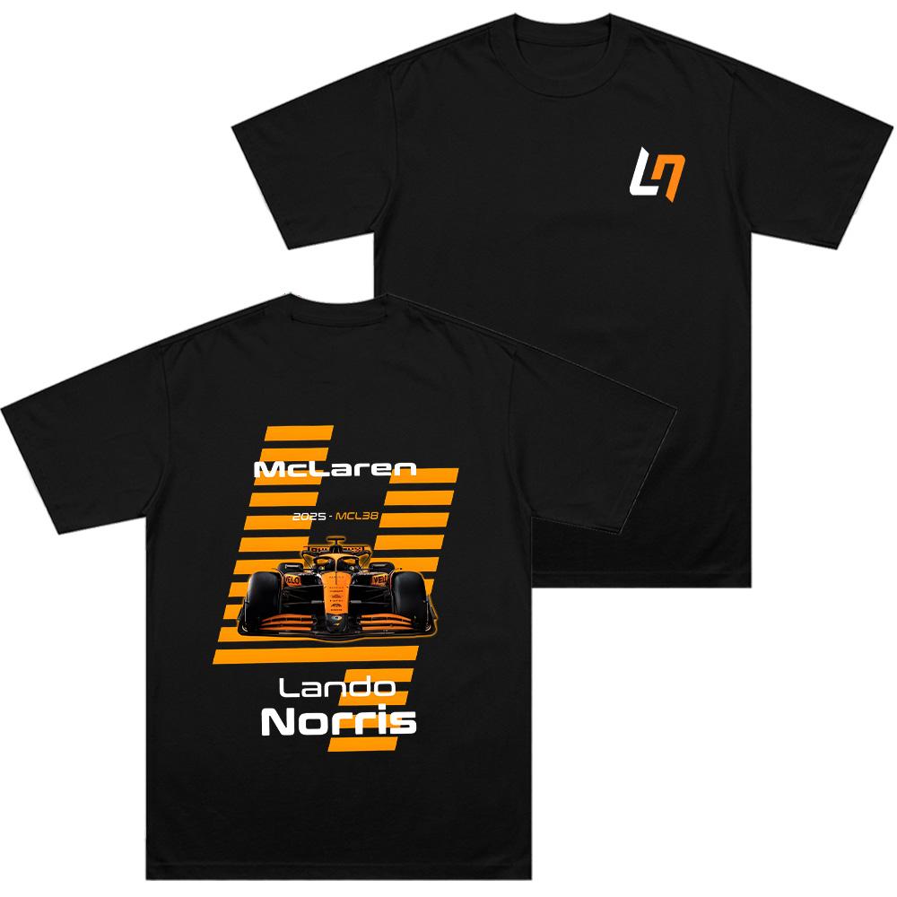 Camisetas LN4 Campeón del Mundo Lando Norris Amante de Norris Top Algodón Ropa Suave Camisetas Chic Camisetas Casuales