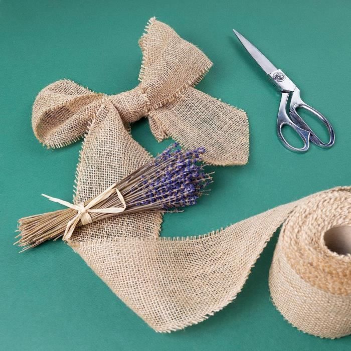 Chemin de Table en Jute - Creative Deco - 10cm x 10m - Beige - Naturel - Décoration Mariage Noël