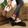 Fashion Warm Plush Thick Bottom Outdoor Slippers Women 2025 Winter Chunky Platform Wedge Heel Non Slip Indoor Slippers Furry House Shoes