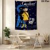 Coraline Tale Darkness Wonder Tapestry Wallmounted Fashion Print Homestay Soft Decoration Tapestry Atmospheric Background Cloth Christmas Gift