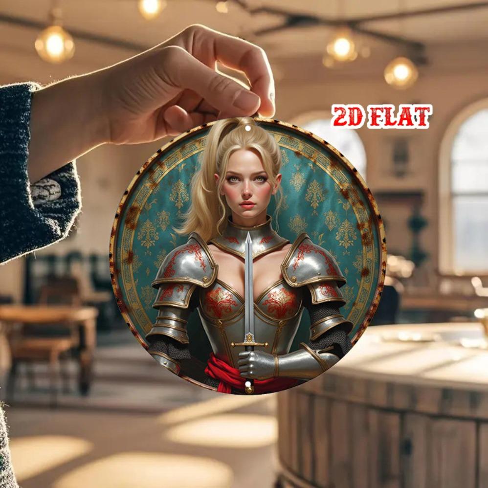 Винтажная металлическая жестяная вывеска Рыцарь Средневековый Щит Меч Настенное Искусство