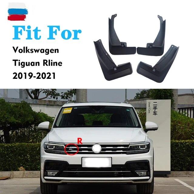 Car Fender Ste 4pcs FOR Volkswagen VW Tiguan Rline Mudguard Fenders Mud Flaps Guard Splash Accessories Auto Styline Front Rear