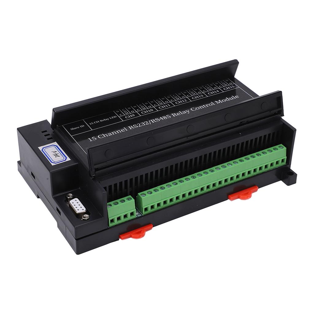 Relais-Steuermodul 15 Kanäle RS485 RS232 SPS DO PC UART Serielle Schalterplatine DC24V