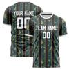 Přizpůsobené Fotbalové Tričko s Názvem Týmu a Číslem Personalizované DIY Kulatý Výstřih Černé Sportovní Trička Volné Rychleschnoucí Týmové Uniformy