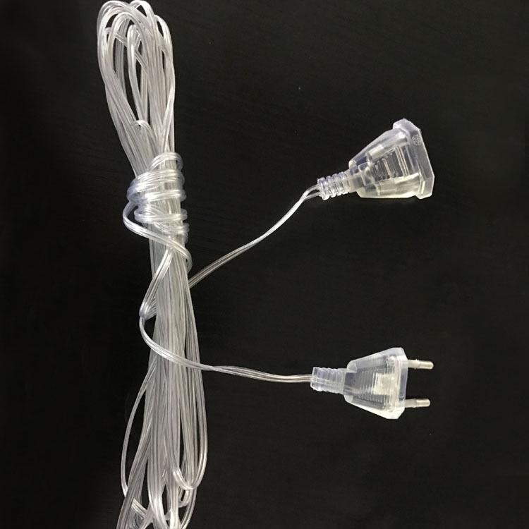 LED Icicle Curtain Lights with Male-Female Connectors and Accessories