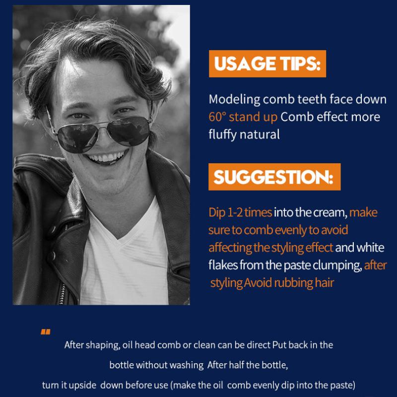 Men's Styling Oil Head Gel SADOER Natural Fluffy Fragrant Hair Wax