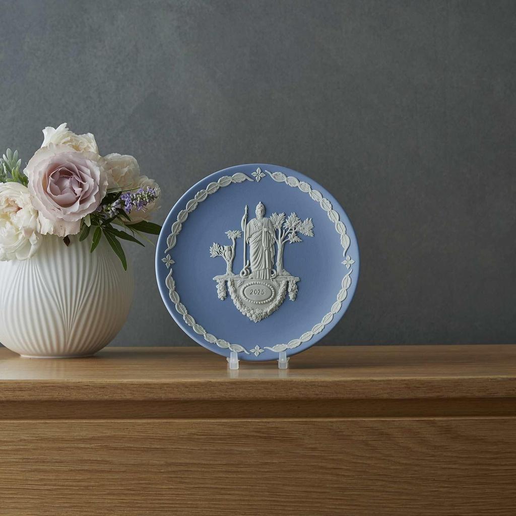[Officially Imported] Wedgwood 2025 Edition Jasper Plate, Olympus Twelve Gods "Athena", Pale Blue, 17cm, 1067339