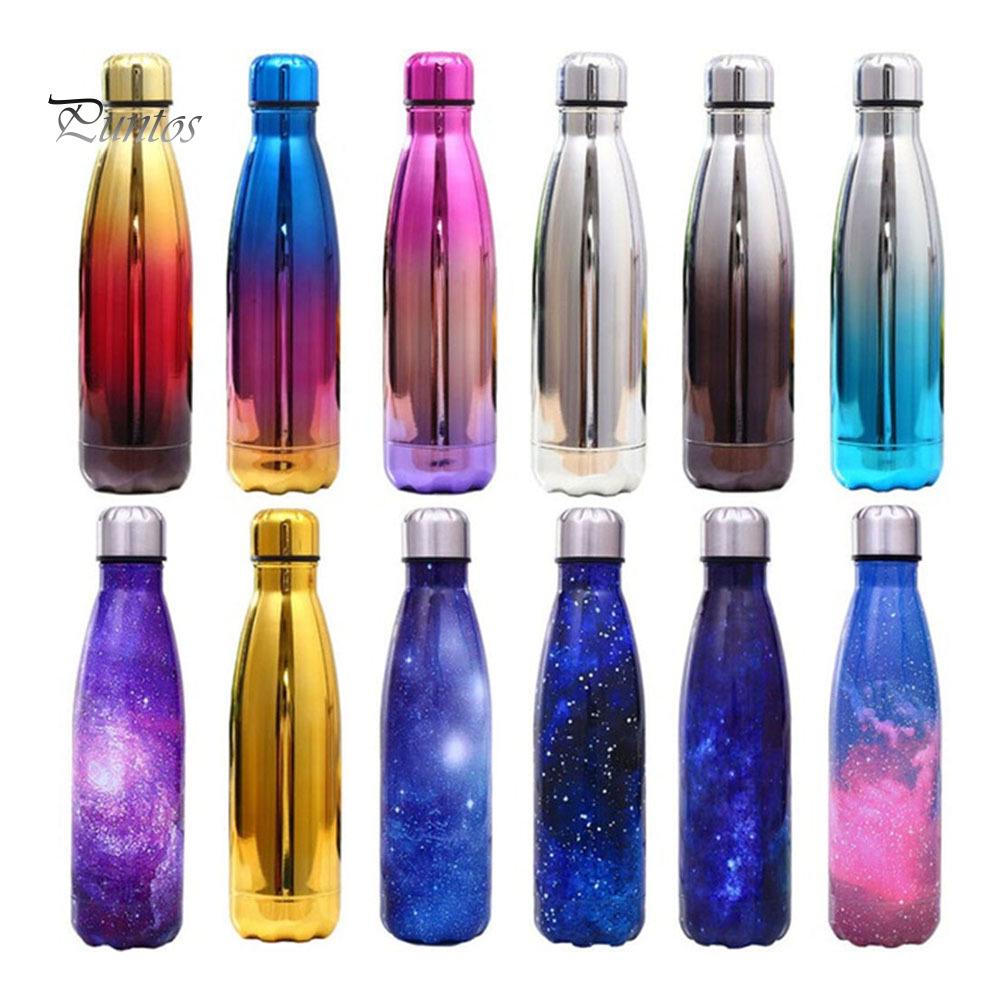Puntos 500ML Starry Sky/Plating Stainless Steel Insulated Water Bottle Sport Flask Cup