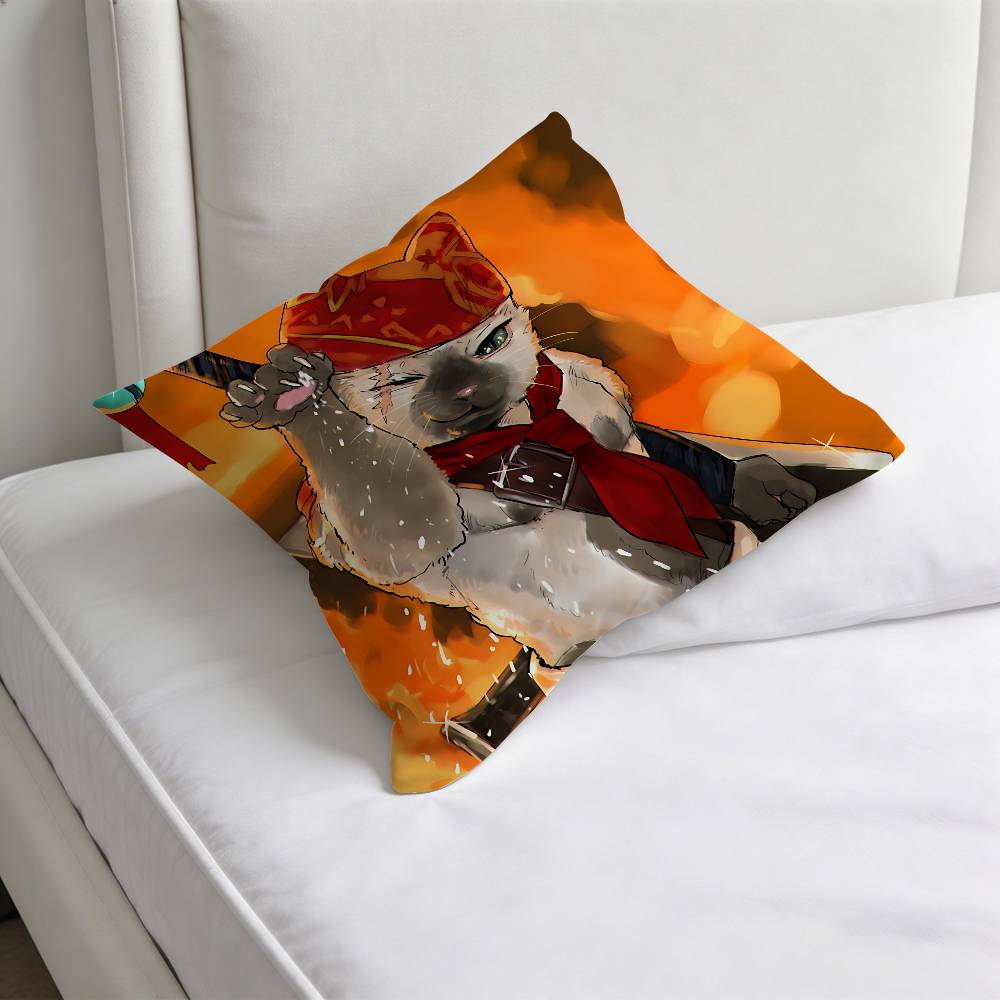 Funny MMonster HHunter Printed Pillowcase Soft Polyester Pillow Cover Home Bedding Decor Print Gift No Pillow Core