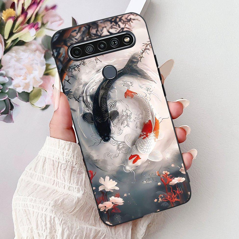 2020 For LG K41S LM-K410 Cover For LG K51S Case LM-K510 Luxury Butterfly Love Cute Cat Cool Handsome Lion Painted Black Silicone