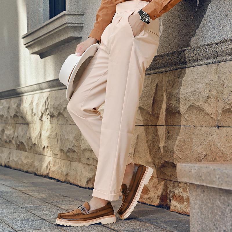 Popular 2025 European Station Leather Shoes Men's Business Casual British Style One Pedal Leather Men's Shoes Large Size 46