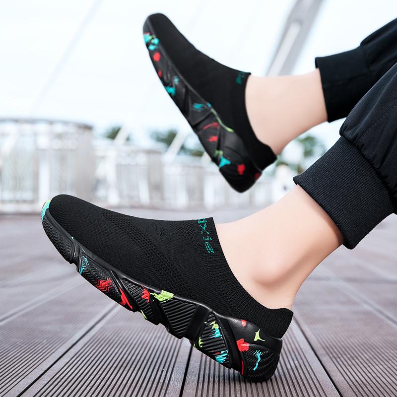 Damen Sandalen Rückenfrei Walking Sneaker Sommer Slipper Pantoletten Socken Schuhe Geschlossene Zehen Hausschuhe Herren Clogs Übergröße
