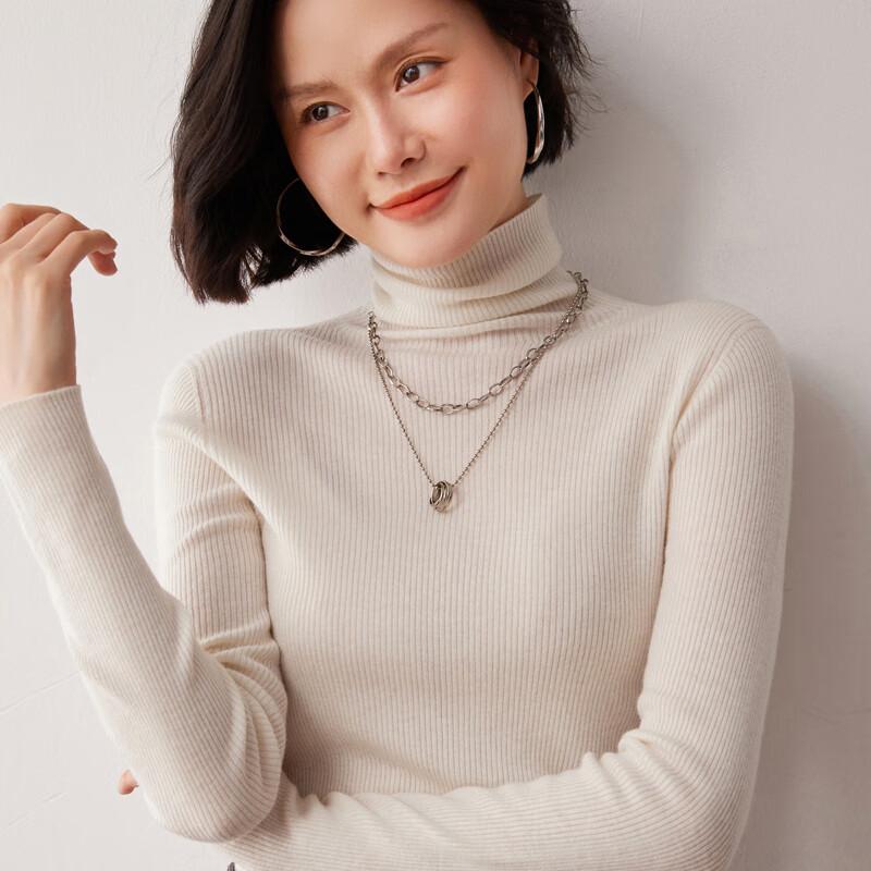 Women's Slim-Fit Cashmere Blend Turtleneck Sweater