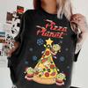Funny Santa Aliens SnowUnisex Merry Christmas Print TshirtAliens Merry Christmas Toy Story Pizza Planet Xmas Tops Clothing